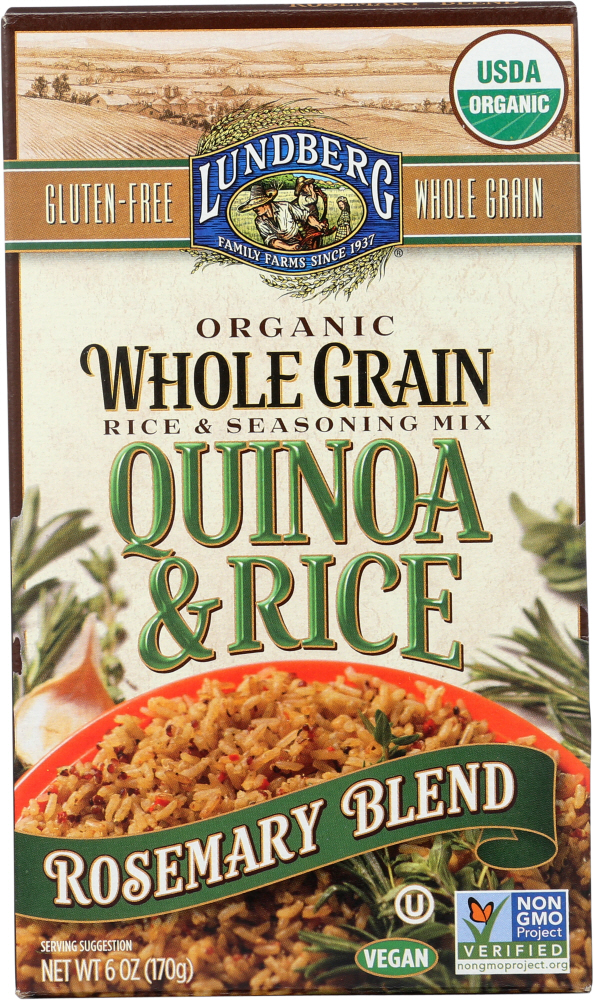 Lundberg Family Farms, Organic Whole Grain Quinoa & Rice, Rosemary Blend - 073416020122