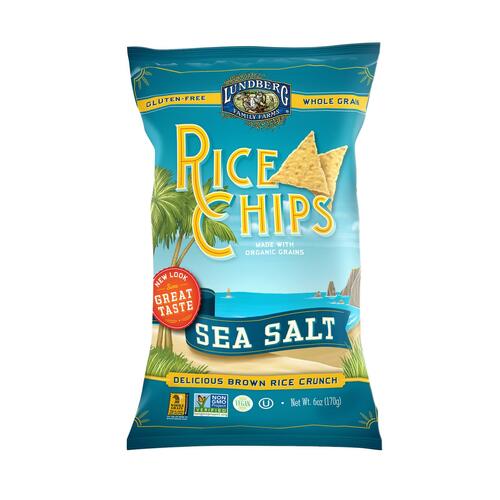 Lundberg Family Farms Sea Salt Rice Chips - Case Of 12 - 6 Oz. - 073416035300