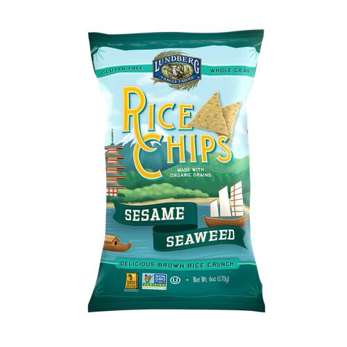 Lundberg Family Farms Sesame Seaweed Rice Chips - Case Of 12 - 6 Oz. - 073416035324