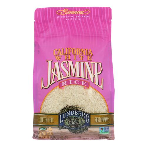  Lundberg Family Farms - California White Jasmine Rice, Floral Scent, Fluffy Texture, Buttery Flavor, Clings When Cooked, Bulk Rice, Pantry Staple, Gluten-Free, Non-GMO, Vegan, Kosher (32 oz, 6-Pack)  - 073416040229