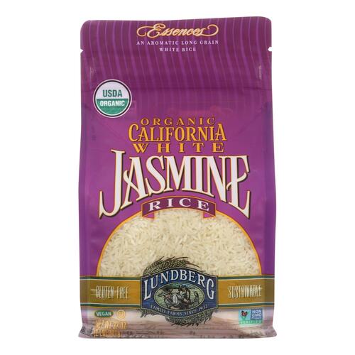 Lundberg Family Farms Organic California White Jasmine Rice - Case Of 6 - 2 Lb. - 073416040281
