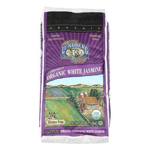 LUNDBERG: Organic California White Jasmine Rice, 25 lb - 0073416040298