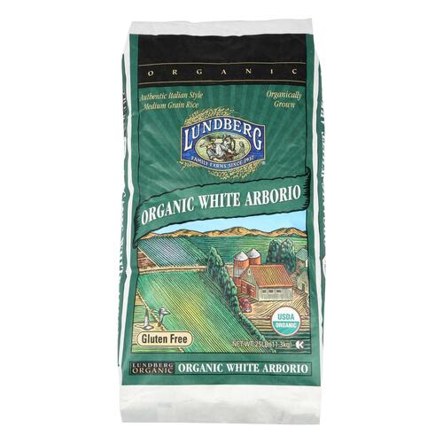 Lundberg Family Farms Organic California White Arborio Rice - Single Bulk Item - 25lb - 073416040908