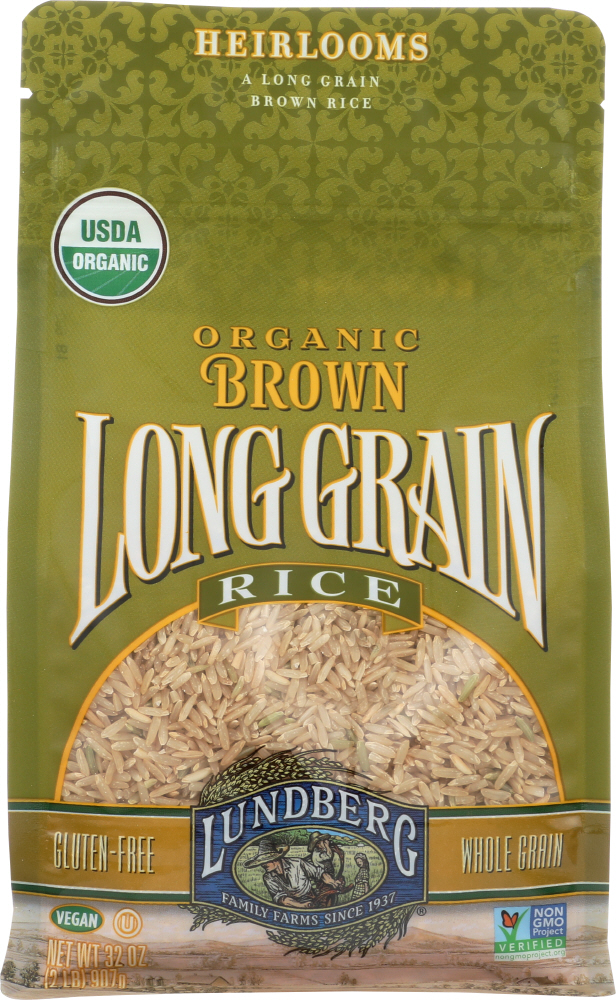LUNDBERG: Organic Brown Long Grain Rice, 2 lb - 0073416197640