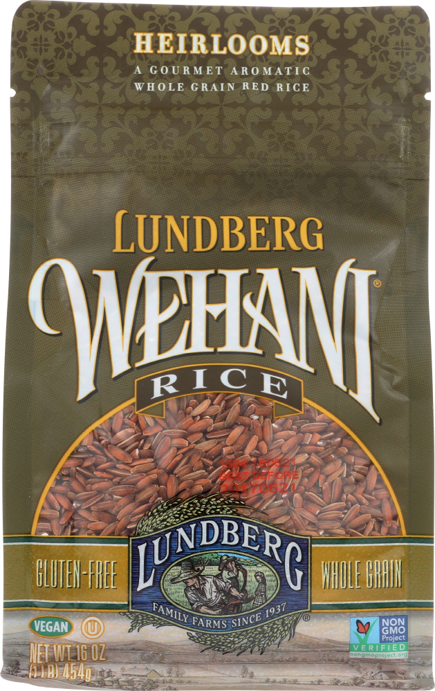 LUNDBERG: Rice Red Whole Grain Gluten Free, 16 oz - 0073416300101