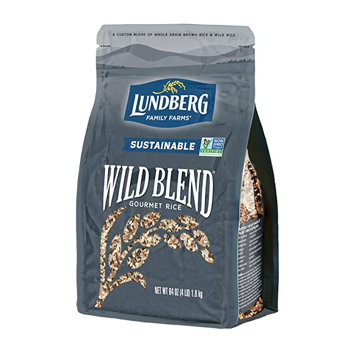  Lundberg Family Farms - Wild Blend Rice, Pantry Staple, Great for Cooking, Versatile, Rich Color, Full-Bodied Flavor, Whole Grain, Non-GMO, Gluten-Free, Vegan, Kosher (64 oz)  - 073416504707