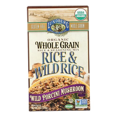 Wild Porcini Mushroom Organic Whole Grain Rice & Wild Rice Seasoning Mix, Wild Porcini Mushroom - wild