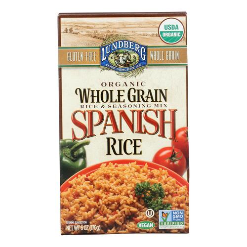 LUNDBERG: Organic Whole Grain Spanish Rice, 6 oz - 0073416510104