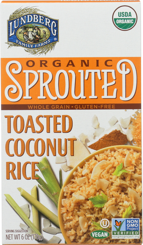 Organic Sprouted Toasted Coconut Rice, Toasted Coconut - 073416532601