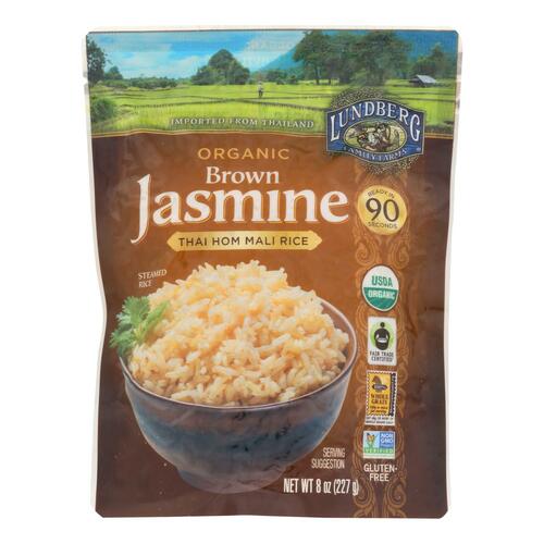 Lundberg Family Farms Organic Thai Rice - Brown Jasmine - Case Of 6 - 8 Oz - 073416533103