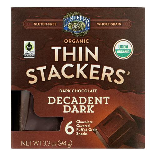 Lundberg Family Farms - Stackers Dark Chocolate - Case Of 6 - 3.3 Oz - 073416563001