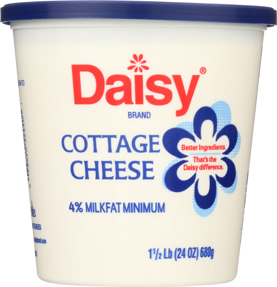 DAISY: Cottage Cheese 4% Milkfat, 24 oz - 0073420524401