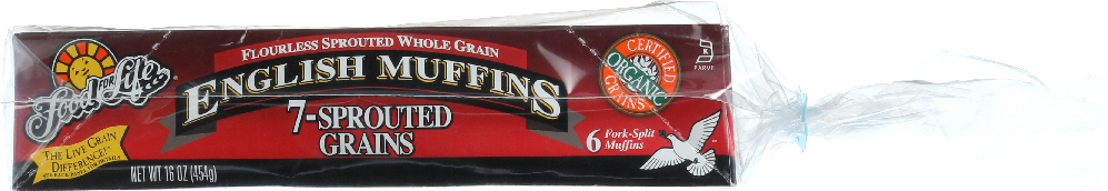 FOOD FOR LIFE: Organic 7 Sprouted Grain English Muffin, 16 oz - 0073472001165