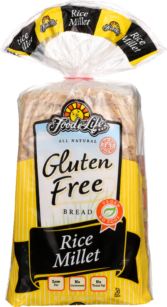 FOOD FOR LIFE: Gluten Free Rice Millet Bread, 24 oz - 0073472001660