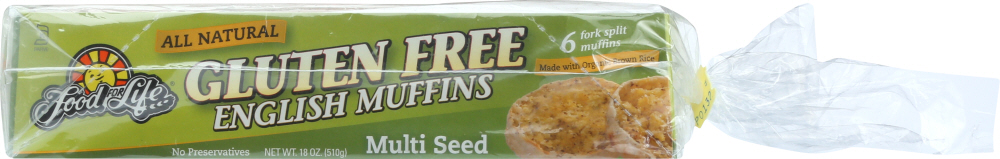FOOD FOR LIFE: Gluten Free Multi Seed English Muffins, 18 oz - 0073472001868