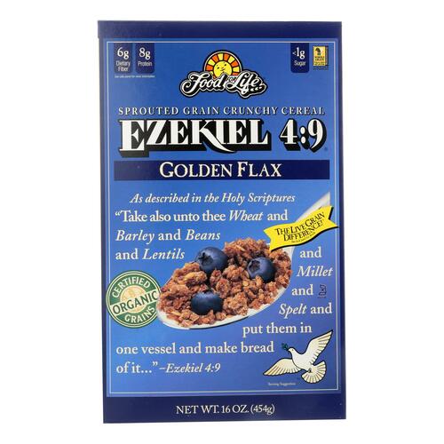 FOOD FOR LIFE: Ezekiel 4:9 Sprouted Grain Cereal Golden Flax, 16 oz - 0073472002568