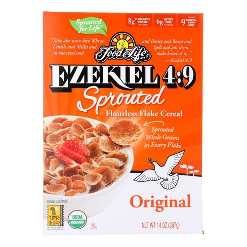 Food For Life Organic Flake Cereal - Ezekiel 4:9 Original - Case Of 6 - 14 Oz - 0073472002605