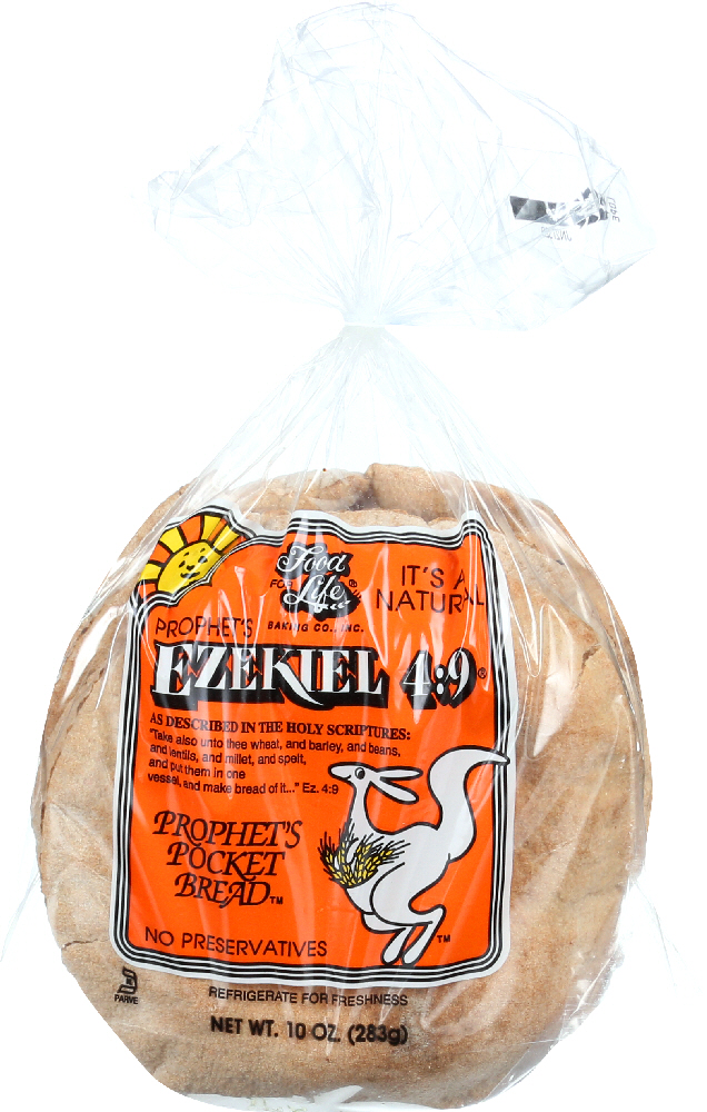Food For Life, Ezekiel 4:9, Whole Grain Pocket Bread - 073472003817