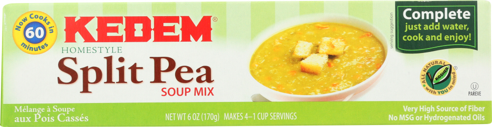 KEDEM: Soup Mix Split Pea Cello, 6 oz - 0073490124778