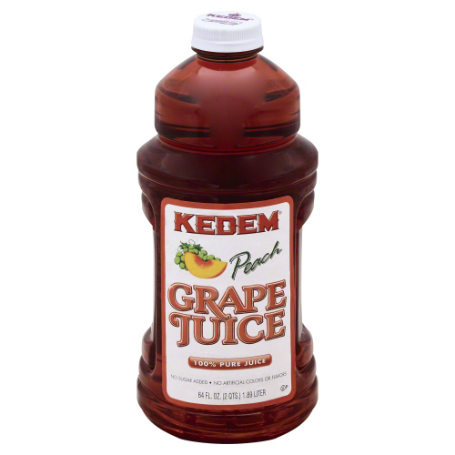 KEDEM: Juice Peach Grape, 64 oz - 0073490131660