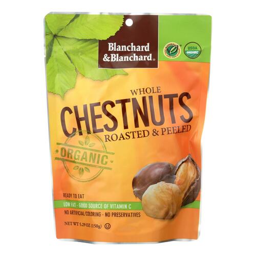 Blanchard & blanchard, organic roasted & peeled whole chestnuts - 0073490154096