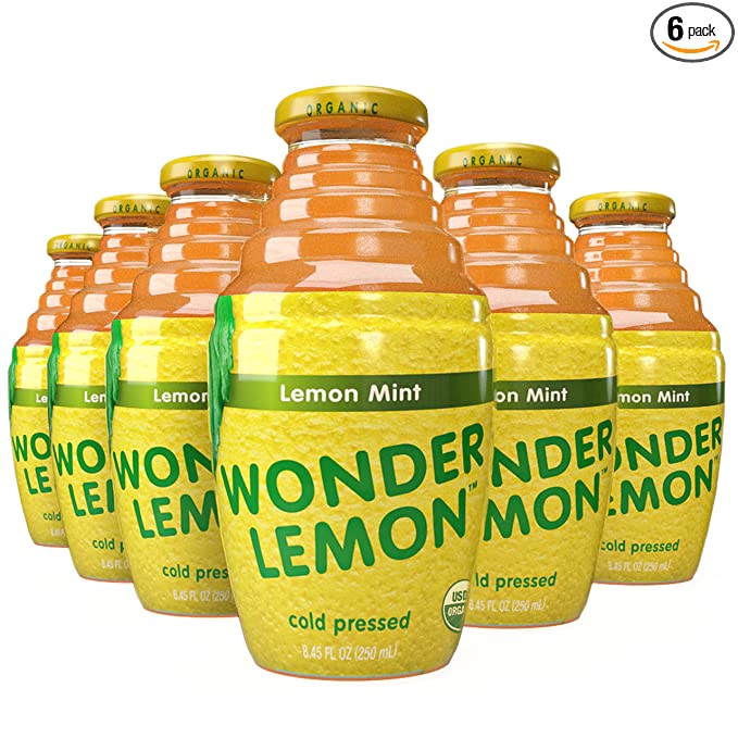  Wonder Lemon Organic Lemon Mint Cold Pressed Juice, 8.45oz (6 Pack)  - 073490158506