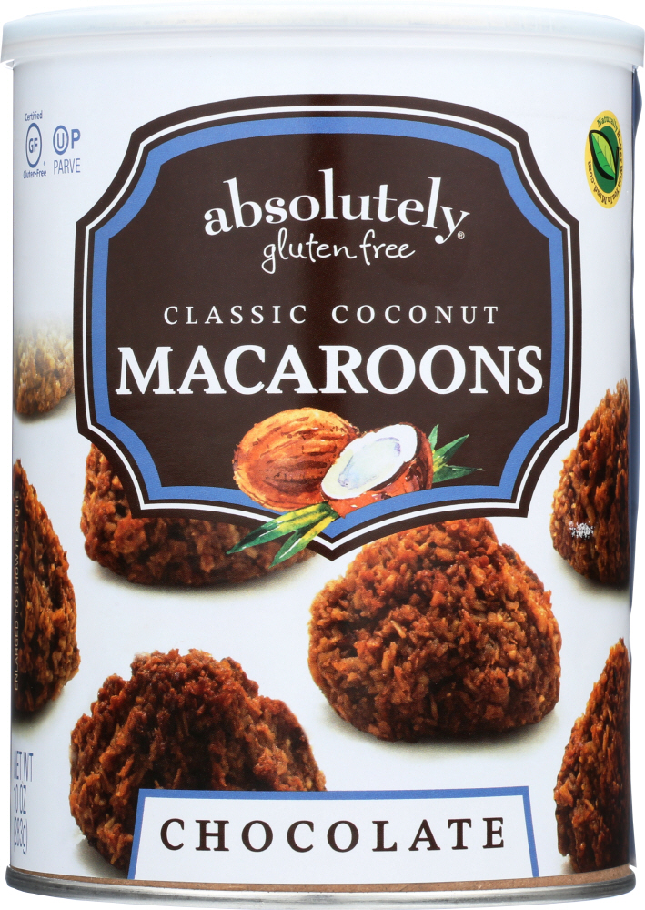 ABSOLUTELY GLUTEN FREE: Macaroon Coconut With Chocolate, 10 oz - 0073490180293