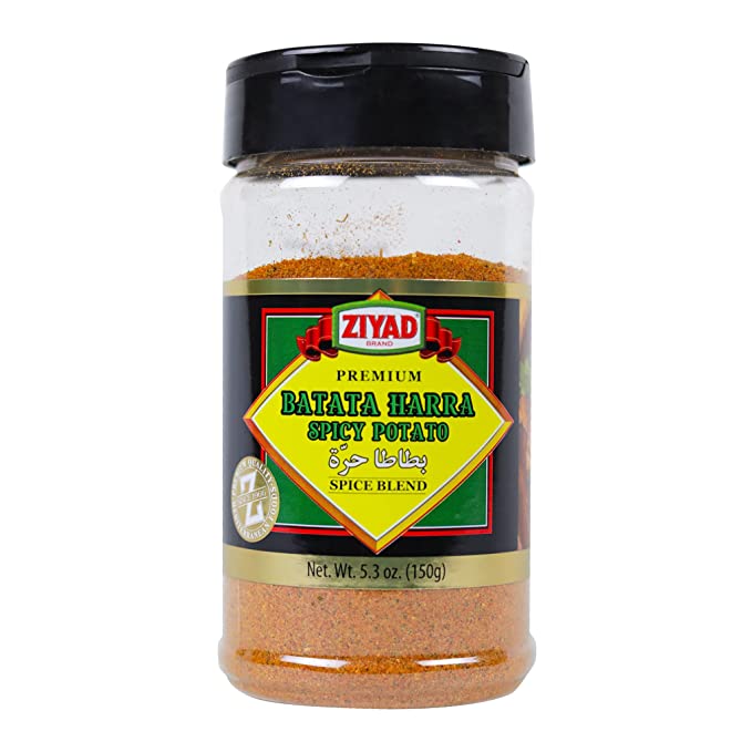 Ziyad Shaker Premium Batata Harra Spice Blend, Spicy Potato, 100% All Natural, Salt-Free, Vegan, Vegetarian, No Colors, No Additives, No Preservatives, Lebanese Spice Mix! 5.3oz - 074265001331