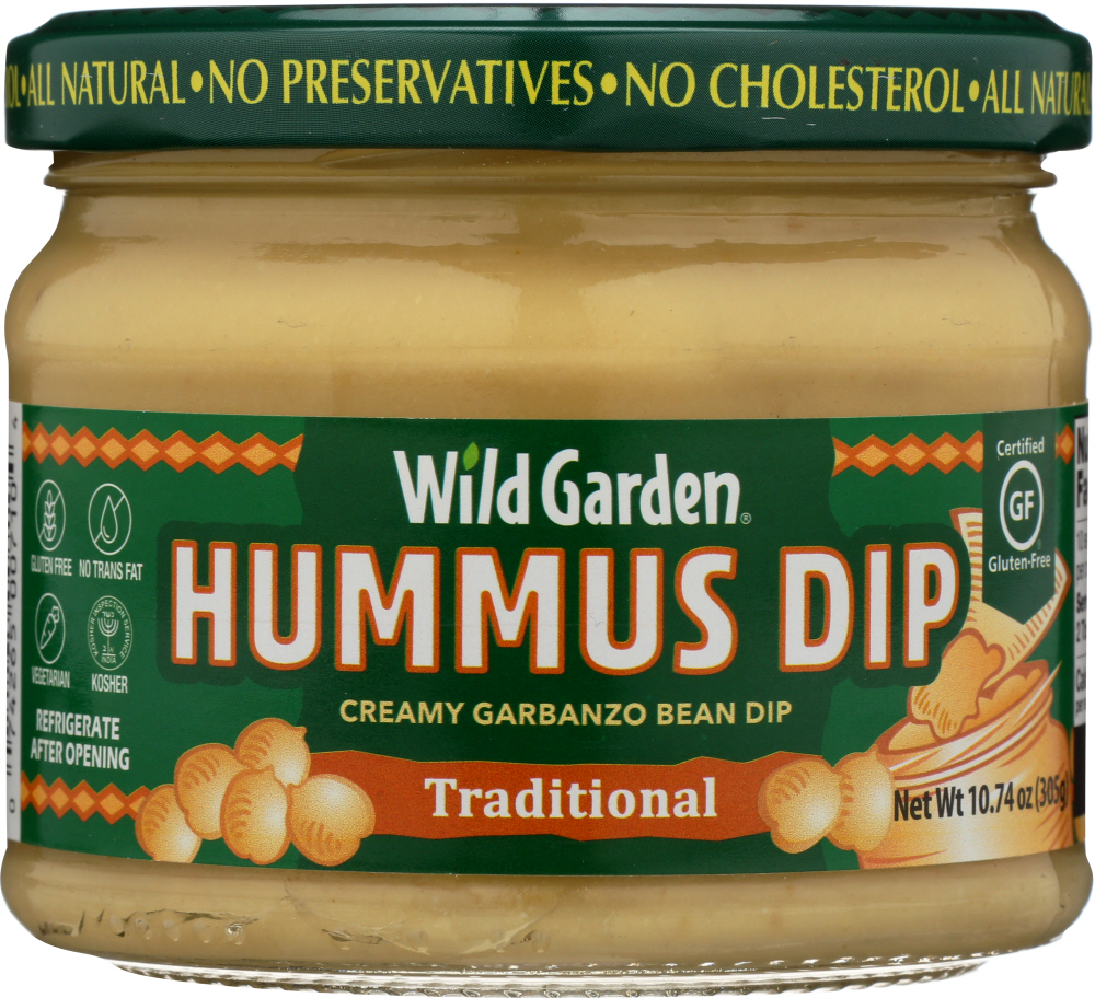 Wild Garden, Hummus Dip, Creamy Garbanzo Bean Dip, Traditional - 074265007104