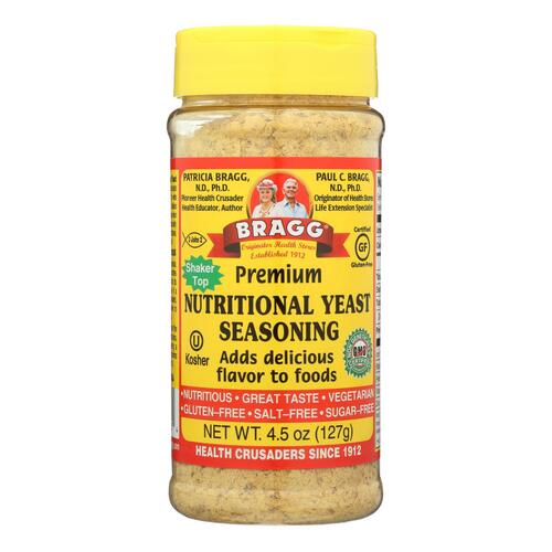 Bragg - Seasoning - Nutritional Yeast - Premium - 4.5 Oz - Case Of 12 - 0074305066054