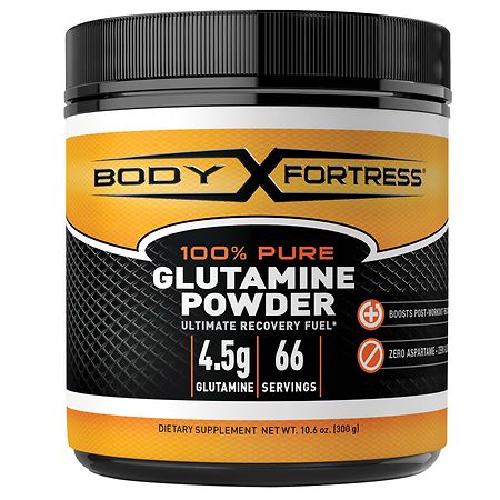 Body Fortress 100% Pure Glutamine Powder, Unflavored, 66 Servings, 10.6 Oz - 074312055775