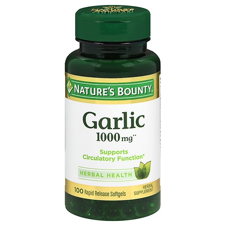 Nature s Bounty Garlic Softgels 1000 Mg 100 Ct - 074312123269