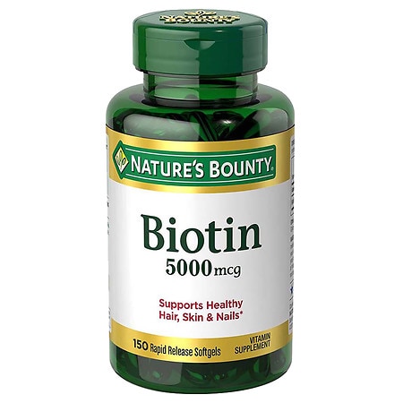Nature s Bounty Biotin Softgels 5 000 mcg 150 Ct - 074312296192