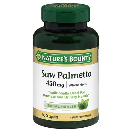 Nature's Bounty Saw Palmetto 450 mg 100 Capsules - 074312441912