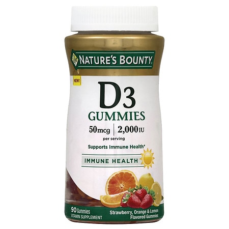 Nature s Bounty Vitamin D3 Gummies 50 mcg 2000 IU 90 Ct - 074312672910