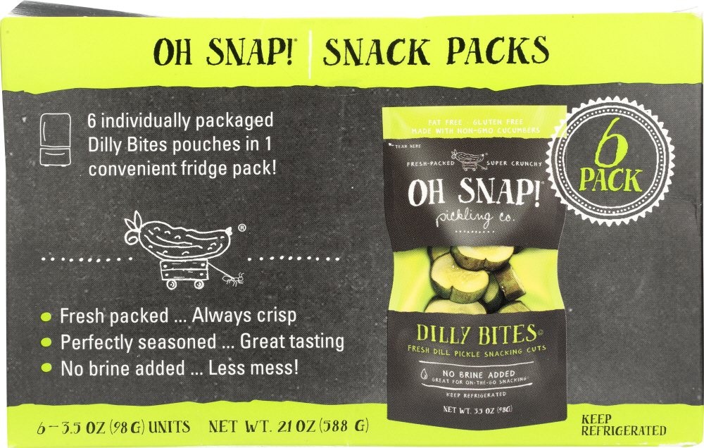 OH SNAP: Dilly Bites Pickle Multipack, 6 pk - 0074329123344