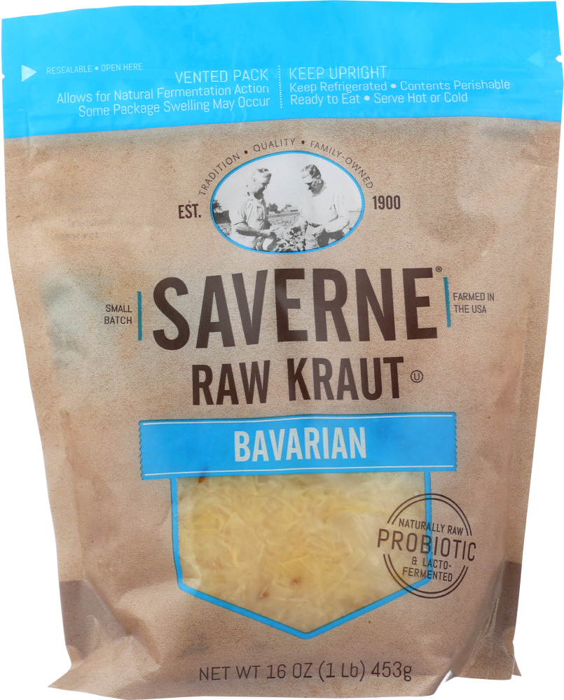 SAVERNE: Kraut Raw Natural Bavarian, 16 oz - 0074329300028