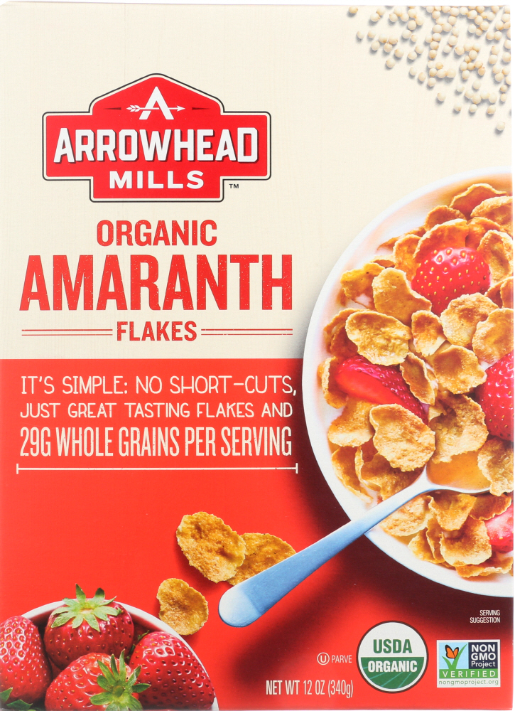 ARROWHEAD MILLS: Organic Amaranth Flakes, 12 Oz - 0074333374923