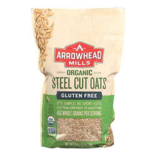 Arrowhead Mills - Oats - Steel Cut - Gluten Free - Case Of 6 - 24 Oz - 0074333385608