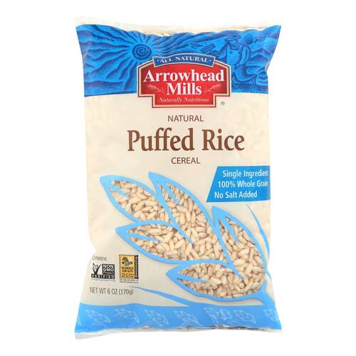 ARROWHEAD MILLS: Natural Puffed Rice Cereal, 6 oz - 0074333474296