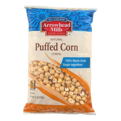 ARROWHEAD MILLS: Natural Puffed Corn Cereal, 6 oz - 0074333474302