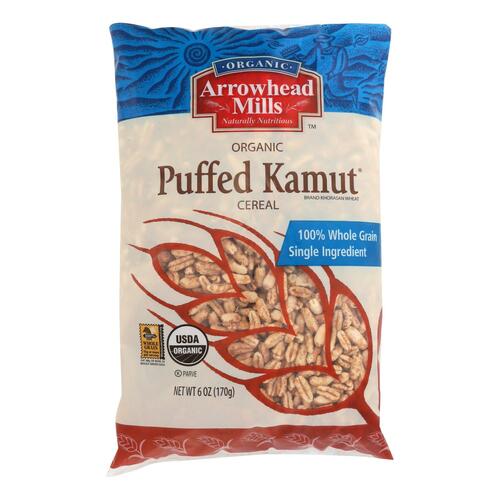 ARROWHEAD MILLS: Organic Puffed Kamut Cereal, 6 oz - 0074333474340