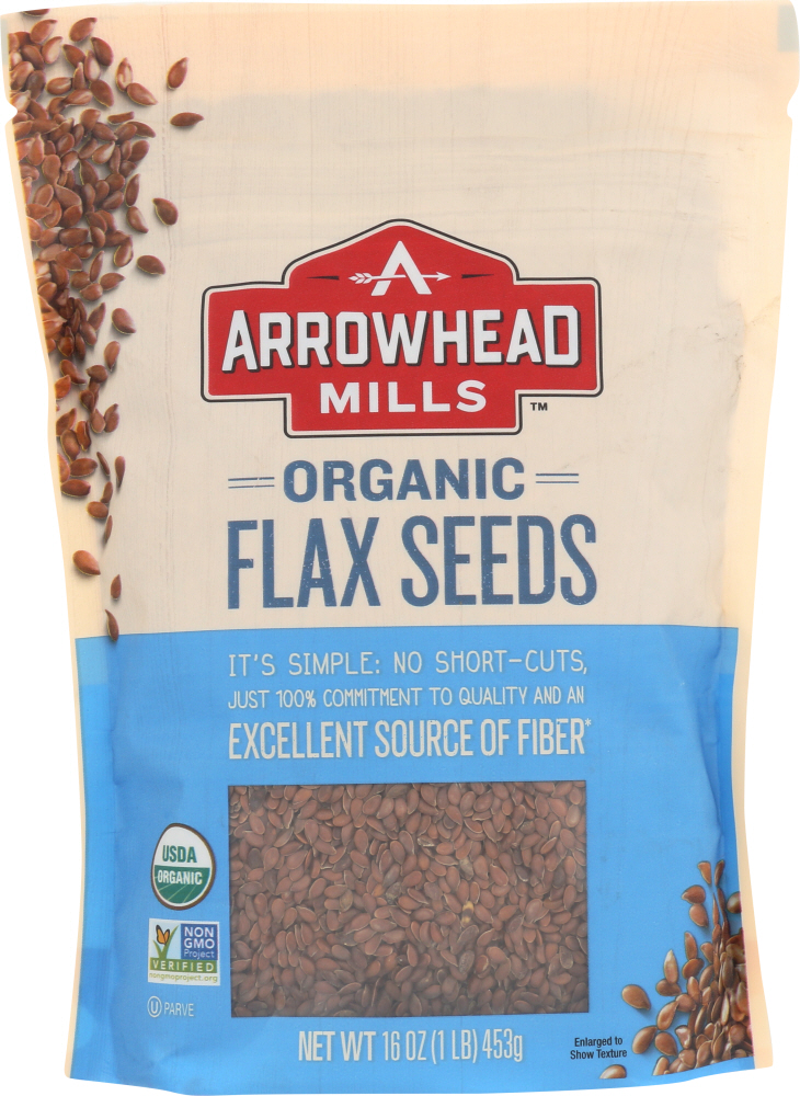 ARROWHEAD MILLS: Organic Flax Seeds, 16 oz - 0074333476849