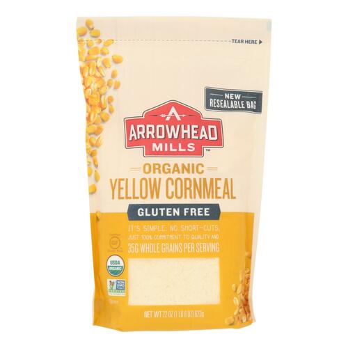 Arrowhead Mills - Organic Yellow Corn Meal - Gluten Free - Case Of 6 - 22 Oz. - 074333684220