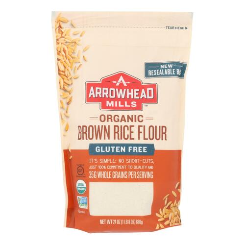 Arrowhead Mills - Organic Brown Rice Flour - Gluten Free - Case Of 6 - 24 Oz. - organic