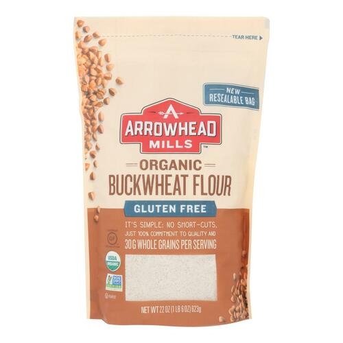 ARROWHEAD MILLS: Flour Buckwheat Organic, 22 oz - 0074333684251