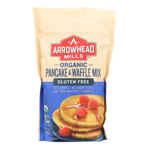  Arrowhead Mills Organic Gluten Free Pancake and Waffle Mix, 26 oz. Bag  - 074333685159