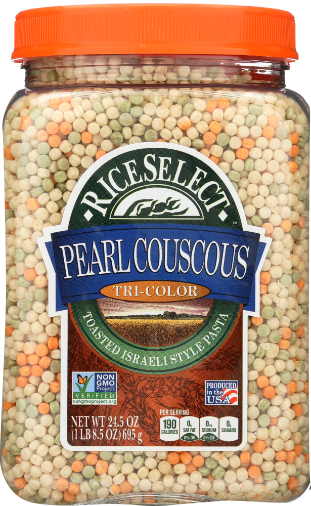RICESELECT: Tri Color Pearl Couscous, 24.5 oz - 0074401734239