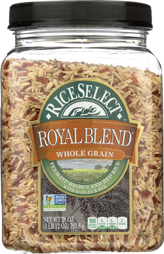 RICESELECT: Royal Blend Whole Grain Texmati Brown and Red Rice, 28 oz - 0074401760337