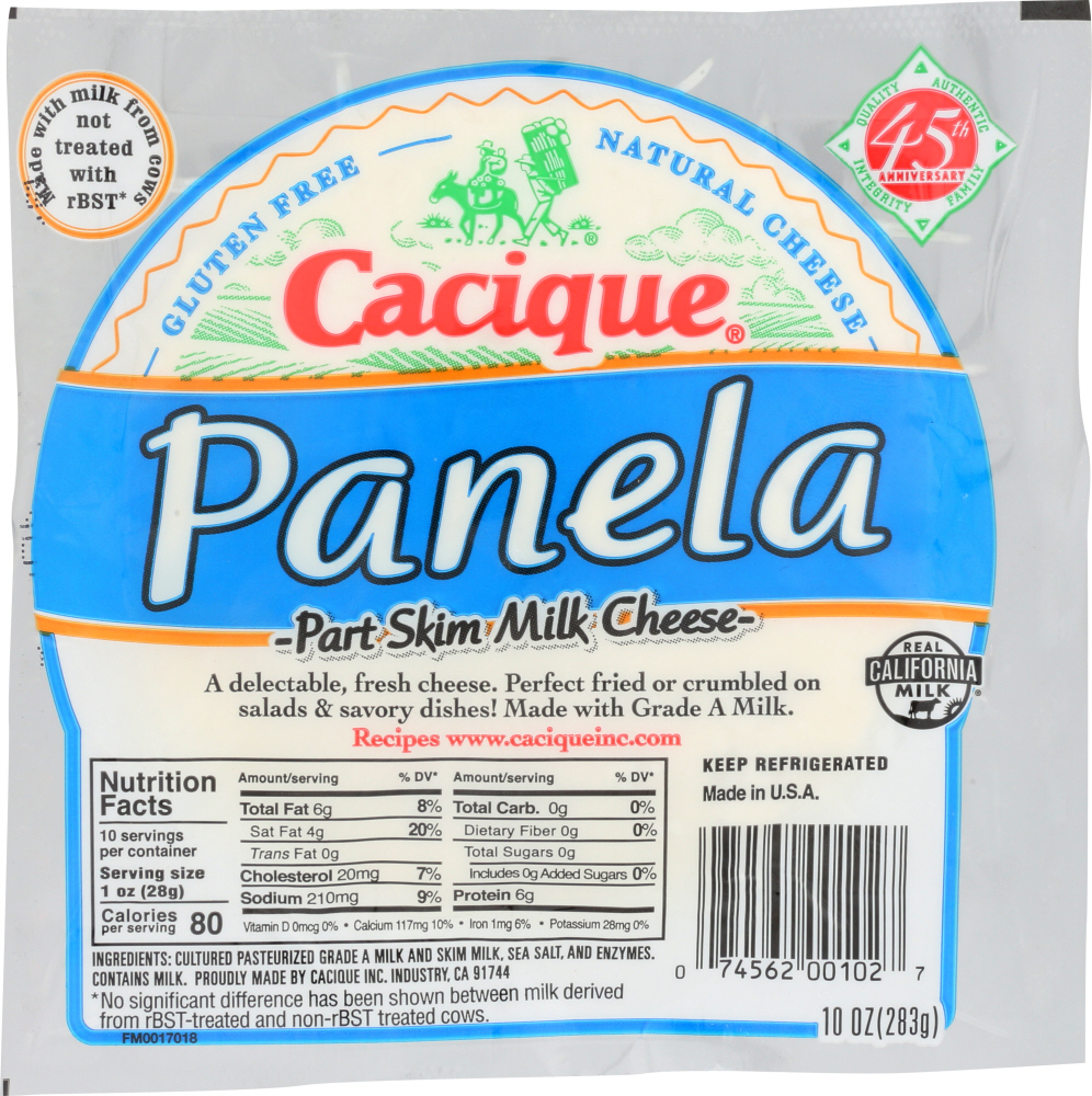 Panela Part Skim Milk Natural Cheese, Panela - 074562001027